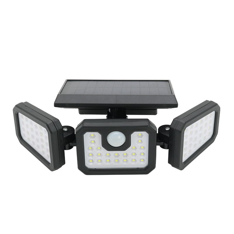 Three-head 74 LED solar wall light — product information 6