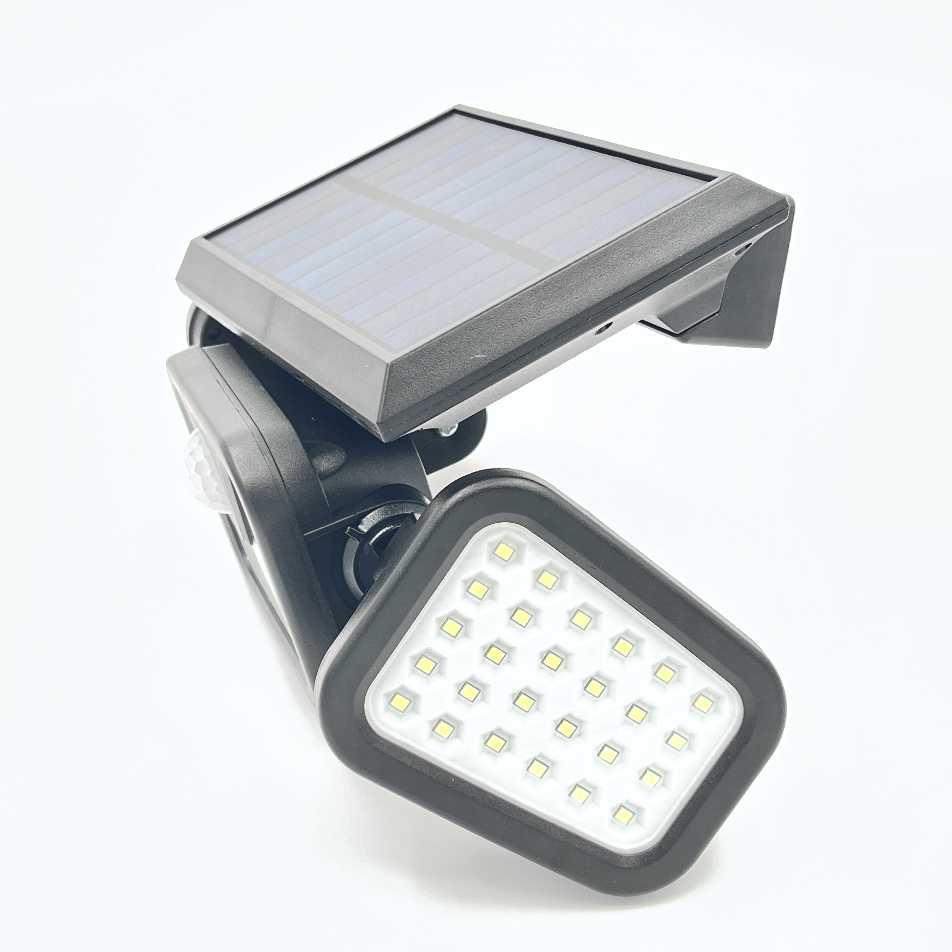 Three-head 74 LED solar wall light — product information 9