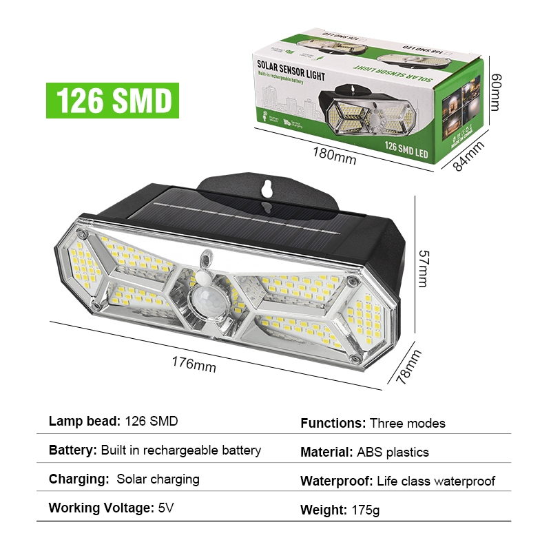 Solar PIR sensor wall light — product information 8