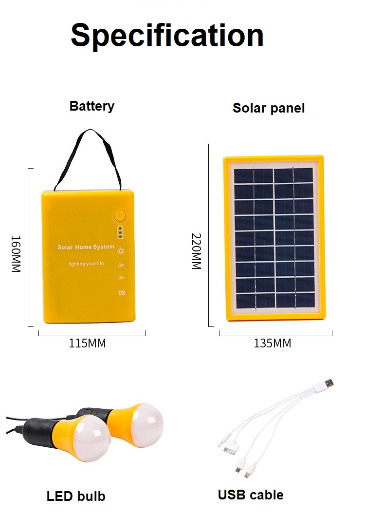 Solar panel lighting system — product information 10