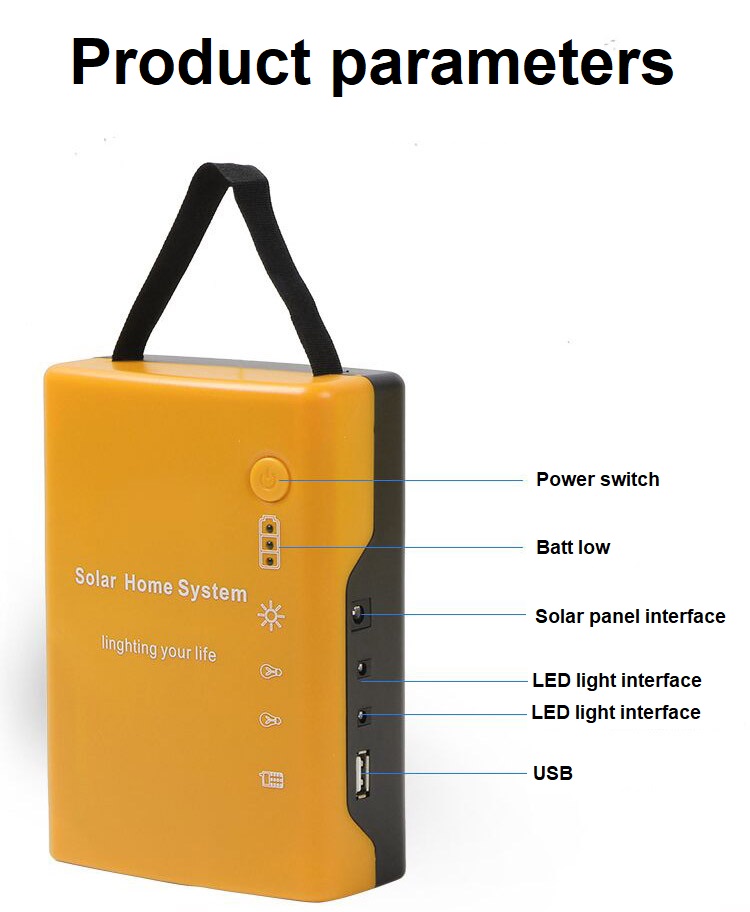 Solar panel lighting system — product information 6
