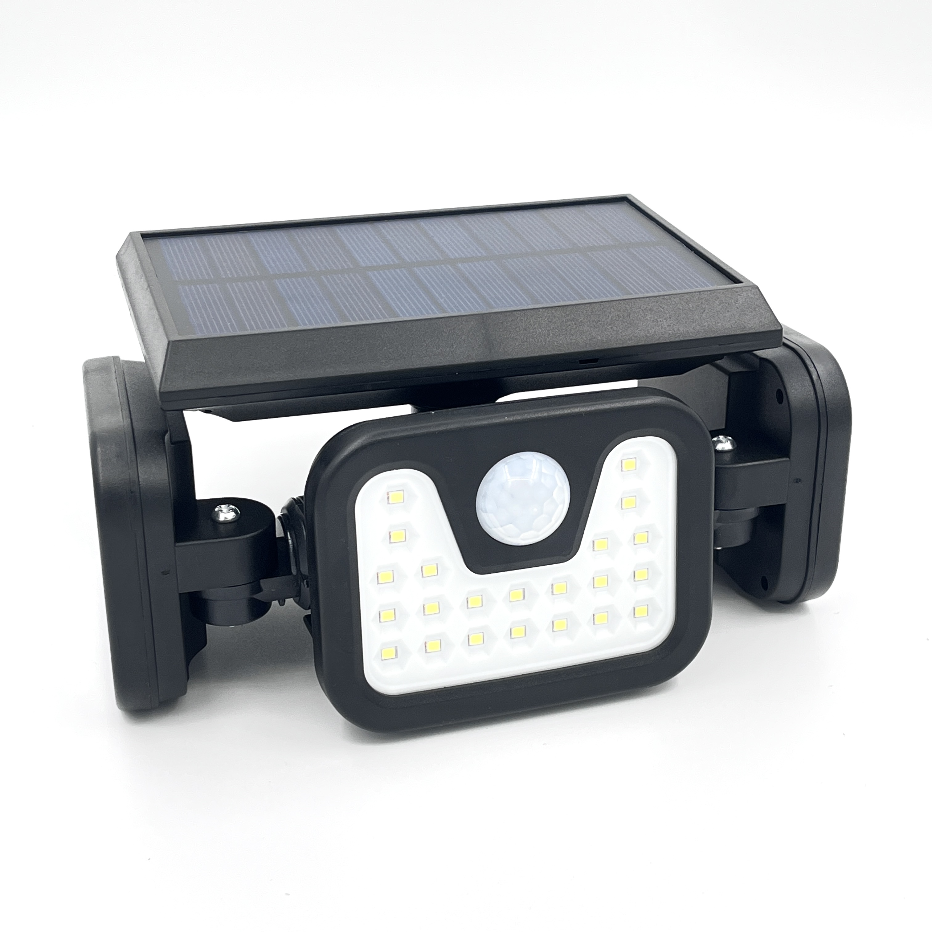 Three-head 74 LED solar wall light — product information 10
