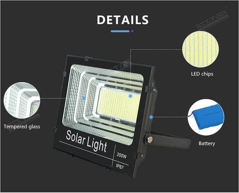 Solar garden floodlight — product information 9