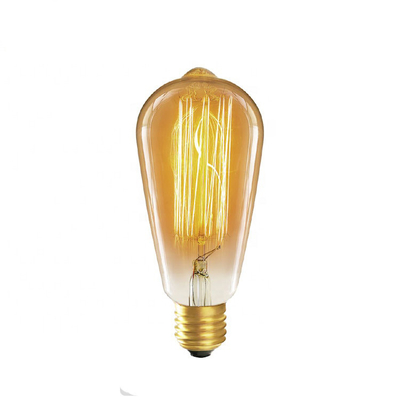 Long Lifetime 6W Dimmable Led Filament Bulb in Amber Warm Yellow Light for E26 Base