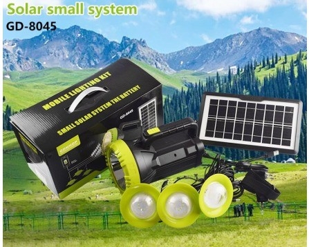 Portable Solar Home Energy System with LED Solar System Black Mono Silicon Complete Set