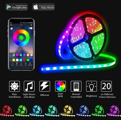 85-265V 2600lm/10m 5100lm/20m 10000lm Smart Wifi Remote Control Flexible Rgb Led Strip
