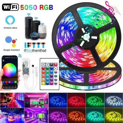 85-265V 2600lm/10m 5100lm/20m 10000lm Smart Wifi Remote Control Flexible Rgb Led Strip