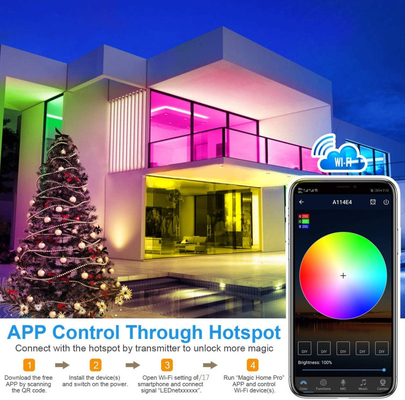 Flexible LED Strip Lights Smart Remote Control RGB Light for Energy and Mood Lighting