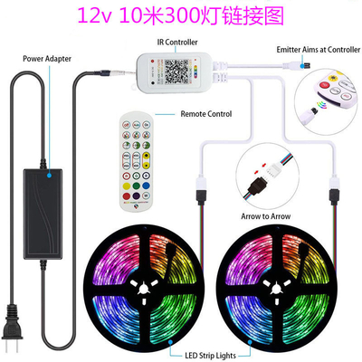 Flexible LED Strip Lights Smart Remote Control RGB Light for Energy and Mood Lighting