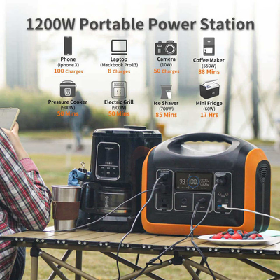Portable 1800W Solar Charging Generator for Phone / Drone / Camera / Car Refrigerator