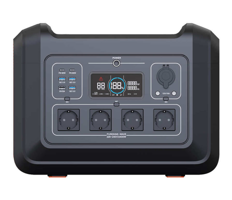 2400w Portable Rechargeable Power Station for Outdoor Camping and Quick Charge Support
