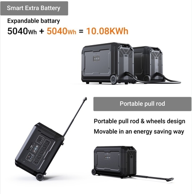 AC Adaptor Portable 5000w Solar System Power Station With Solar Pane Battery For Camping