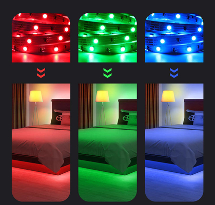 100m Custom Length LED Strip Lights 12v Multi-Color RGB Red Green Blue -45 50C 0.69kg