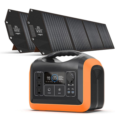 110V-240V Portable Solar Power Station with LiFePO4 Battery and Solar Panel