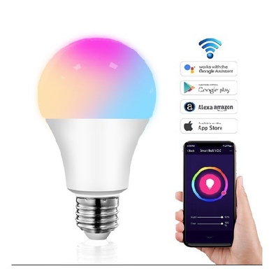 Remote Control RGBW Smart Bulb with Wifi Connectivity and Aluminum Lamp Body Material
