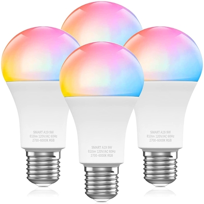 7w Wi-fi Tuya Led A Bulbs Rgbw Color Changing Led Bulb Light E27 Auto Led Wifi Smart Bulbs for Hotel
