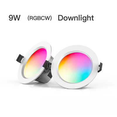 Multicolor Smart Led Downlight with Wifi Tuya App Control and Rgbcw Dimming Function