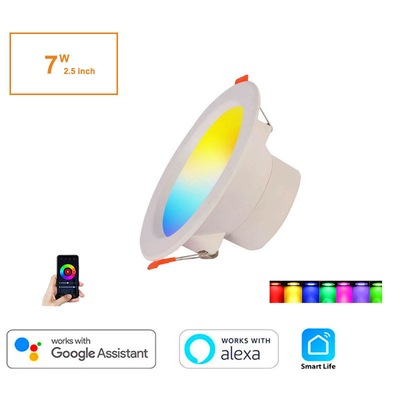 Multicolor Smart Led Downlight with Wifi Tuya App Control and Rgbcw Dimming Function