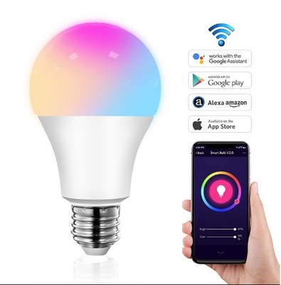 Milky PC Cover Smart Led Bulb with Tuya App Control and Rgbw cct Color Temperature CCT