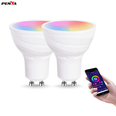 Multi Color Dimmable GU10 CCT RGB LED Spotlight with 5W Power and Aluminum PCC Material