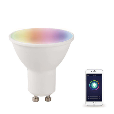 Multi Color Dimmable GU10 CCT RGB LED Spotlight with 5W Power and Aluminum PCC Material