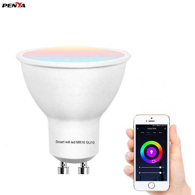 Multi Color Dimmable GU10 CCT RGB LED Spotlight with 5W Power and Aluminum PCC Material