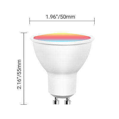 Multi Color Dimmable GU10 CCT RGB LED Spotlight with 5W Power and Aluminum PCC Material