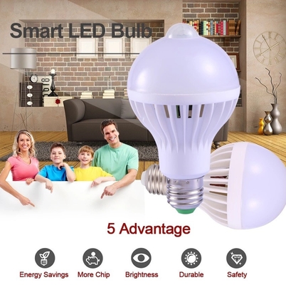 5W/7W/9W/12W Infrared PIR Motion Sensor LED Bulb for Smart LED Lighting Efficiency