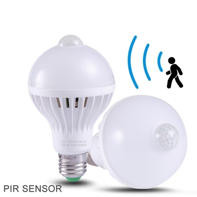 Motion Sensor Lamp High Lumen Induction Bulb 3000k 4000k 6000k White 5w 7w 9w 12w for Home