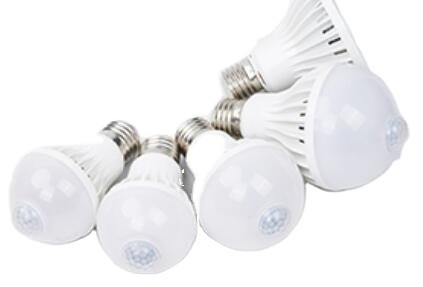 Motion Sensor Lamp High Lumen Induction Bulb 3000k 4000k 6000k White 5w 7w 9w 12w for Home