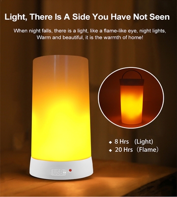Waterproof Flickering Flame Table Lamp With Remote For Party Working Time hours 10000