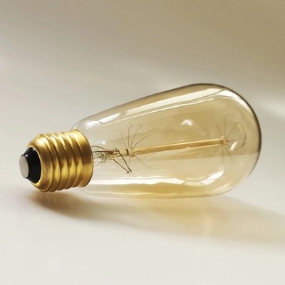 6W Filament LED ST64 Teardrop Bulb E27 Base 3000K Dimmable Vintage Bulb with 110lm/w