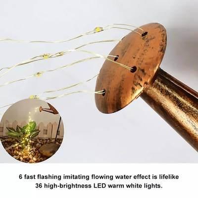 Retro Metal Hanging Solar Lamp Warm White String Lights for Outdoor Garden Decoration