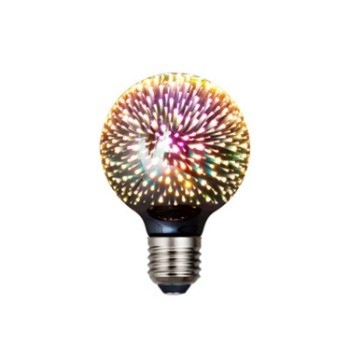 Lighting and Circuitry Design Most Popular Standard Base 3D Fireworks-effect LED Light Bulb
