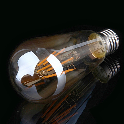 AC Power Supply Vintage Amber Glass ST19 LED Light Bulb Dimmable 40W Replacement Warm Candle Medium Base