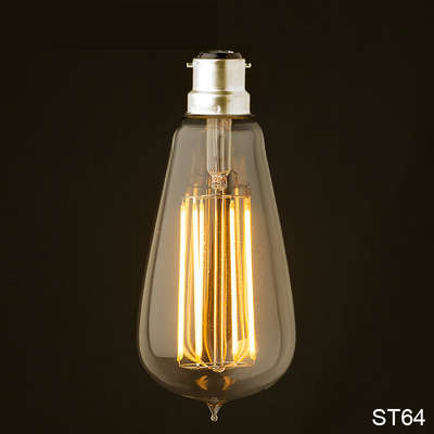 AC Power Supply Vintage Amber Glass ST19 LED Light Bulb Dimmable 40W Replacement Warm Candle Medium Base