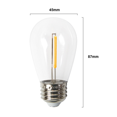 Pc Aluminum Led Single Filament Bulb S14 for Voice Control in Theme Park Party House