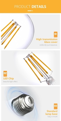 High Lumen 12V 8W E27 A60 Edison Bulb for Work Function and Decorative Lighting Needs