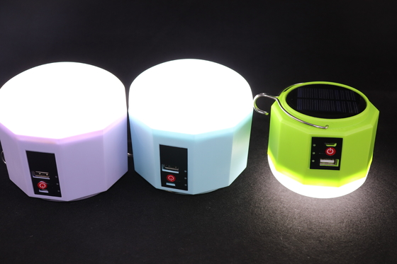 6000K CCT Solar LED Light for Outdoor Camping Rechargeable 900lm Mobile Charging Bulb