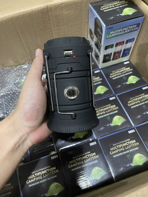 Solar Camping Light 18650 Outdoor USB Rechargeable Flickering Flame Mining Lanterns LED Emergency Portable Lighting