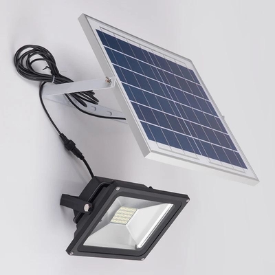 50000 Hours Working Lifetime Black Solar Flood Light 60W for Outdoor and Long Lifetime