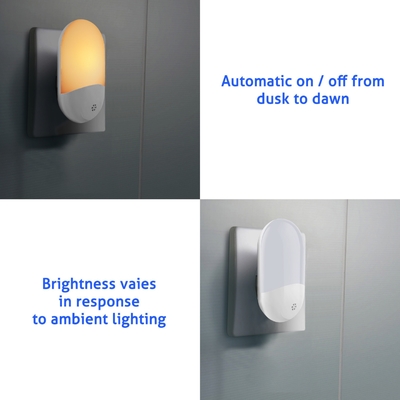 US/UK/EU Plug Smart Indoor Night Light with Automatic Dusk to Dawn Sensor