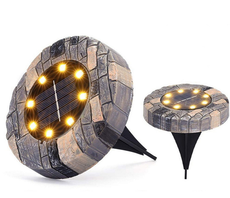 8 LED Solar Garden Light Outdoor Solar Powered Buried Lamp with Long Lifespan 20000h