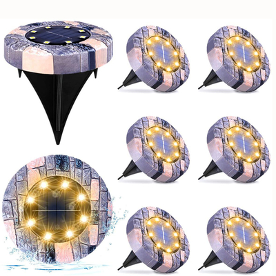 8 LED Solar Garden Light Outdoor Solar Powered Buried Lamp with Long Lifespan 20000h