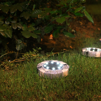 8 LED Solar Garden Light Outdoor Solar Powered Buried Lamp with Long Lifespan 20000h