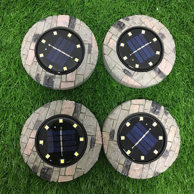 8 LED Solar Garden Light Outdoor Solar Powered Buried Lamp with Long Lifespan 20000h
