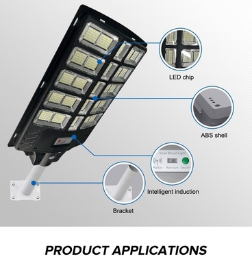 Black Housing High Power IP67 Waterproof Outdoor Lighting 500W600W800W All in One Solar LED Street Light
