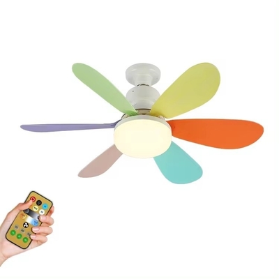 Small Size Flower Fan Light Solar Mini Ceiling Lights With Fan and Support Dimmer Yes